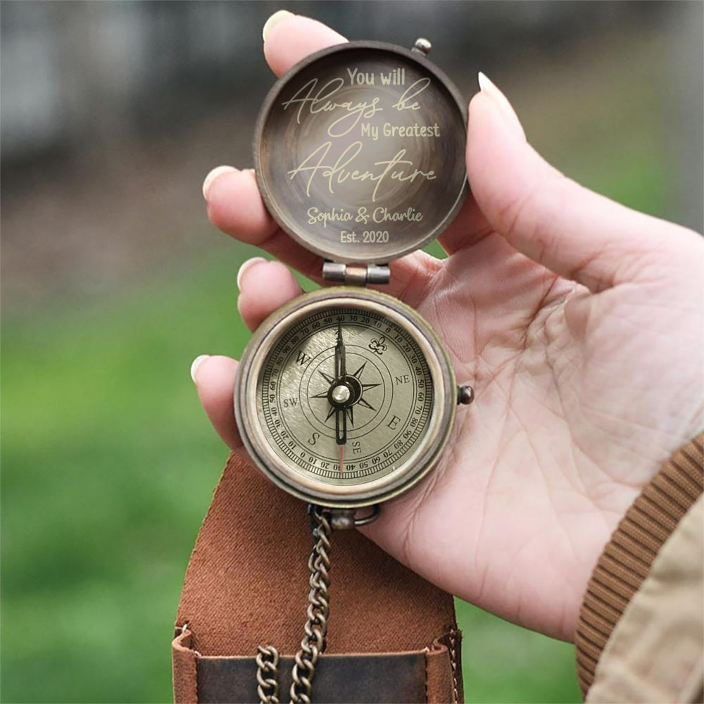 You Are My Greatest Adventure - Personalized Mouse Compass