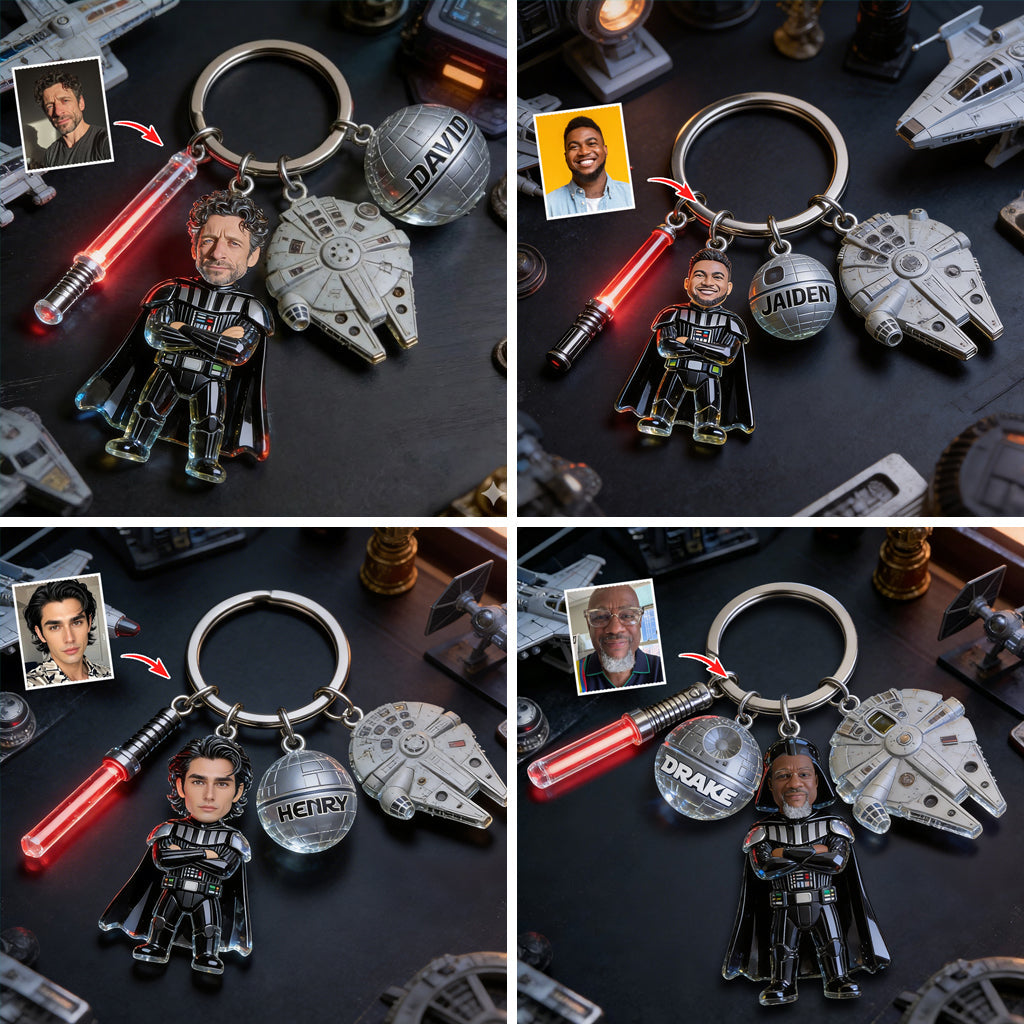 Custom Any Photo The Force - Personalized The Force Premium Keychain With Charms