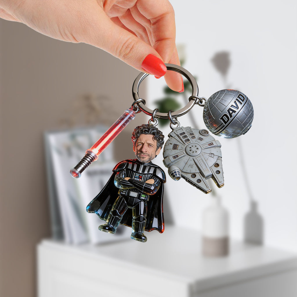 Custom Any Photo The Force - Personalized The Force Premium Keychain With Charms