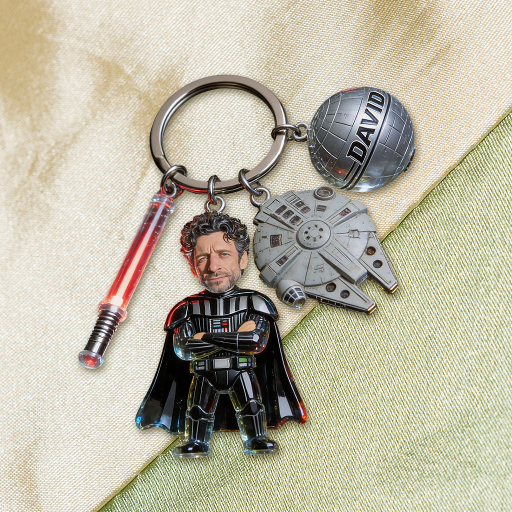 Custom Any Photo The Force - Personalized The Force Premium Keychain With Charms