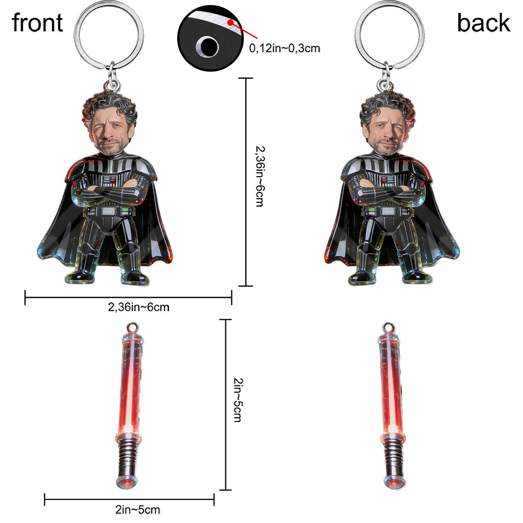 Custom Any Photo The Force - Personalized The Force Premium Keychain With Charms