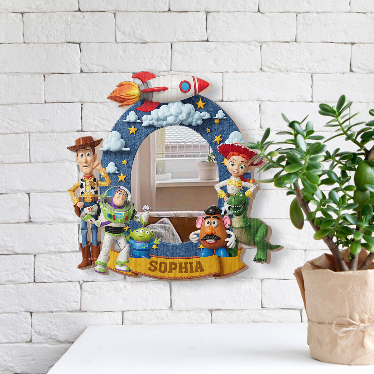 To Infinity And Beyond - Personalized Mouse Wall Hanging Mirror