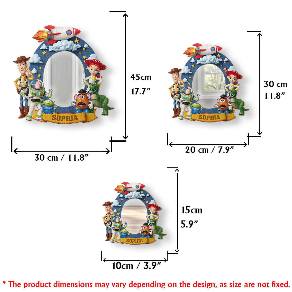 To Infinity And Beyond - Personalized Mouse Wall Hanging Mirror