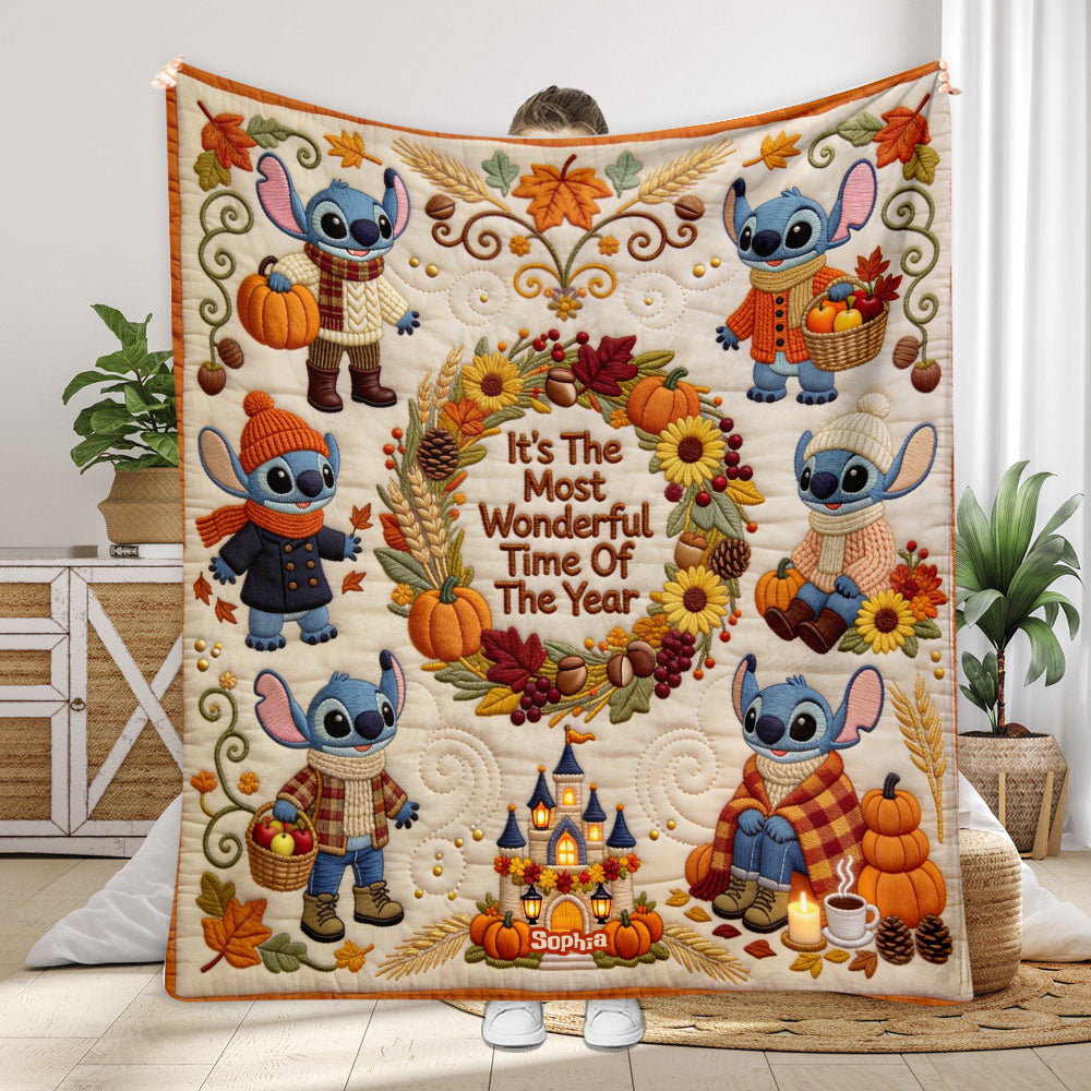 It's The Most Beautiful Time Of The Year - Personalized Ohana Blanket