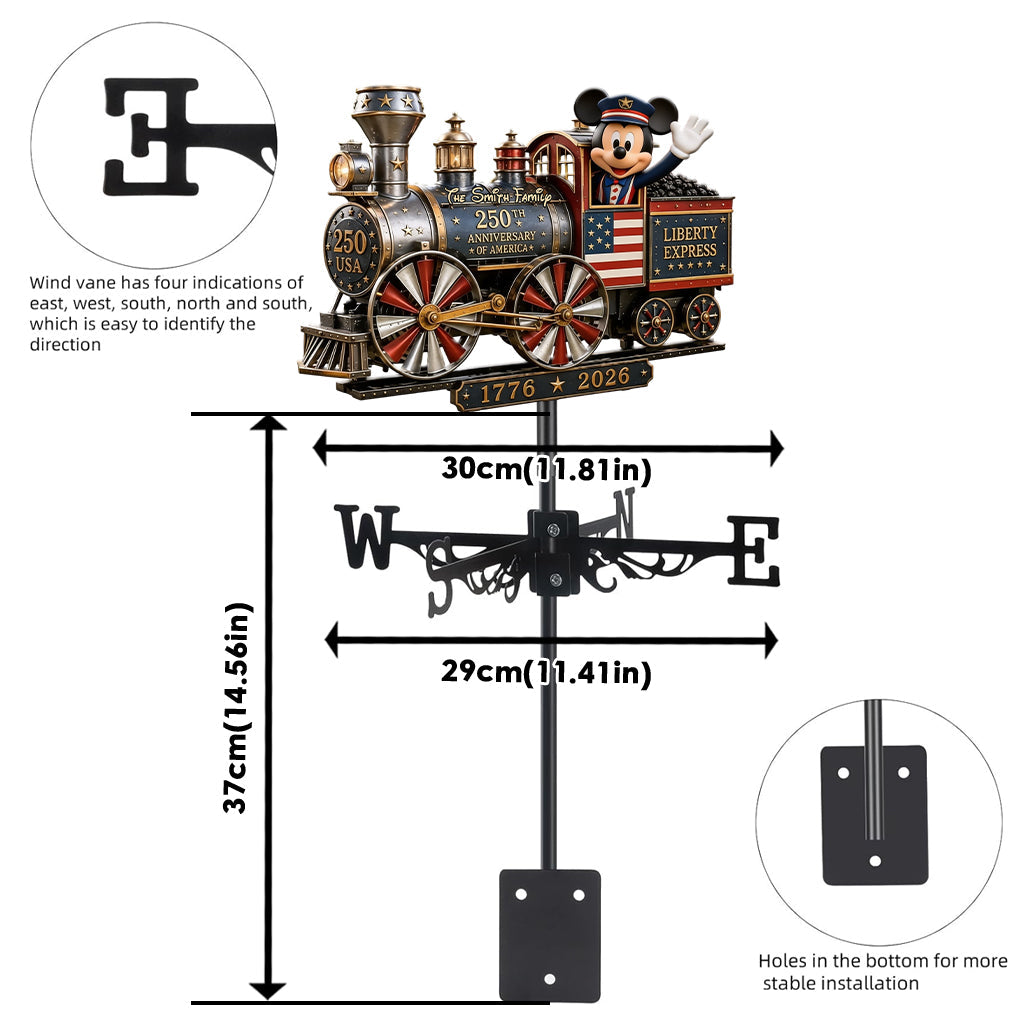 Liberty Express - Personalized Mouse Weather Vane