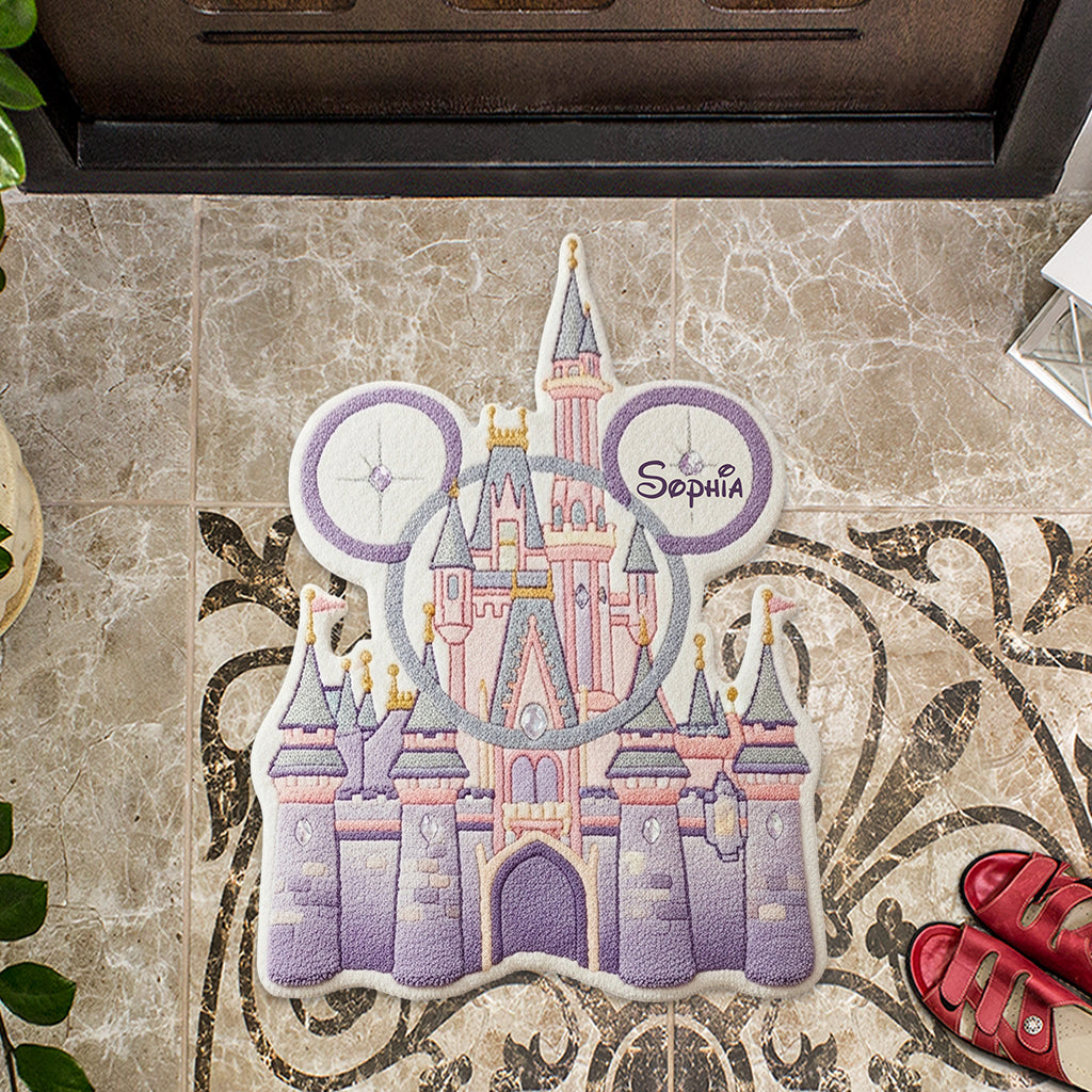 Magical Castle - Personalized Mouse Shaped Doormat/ Rug