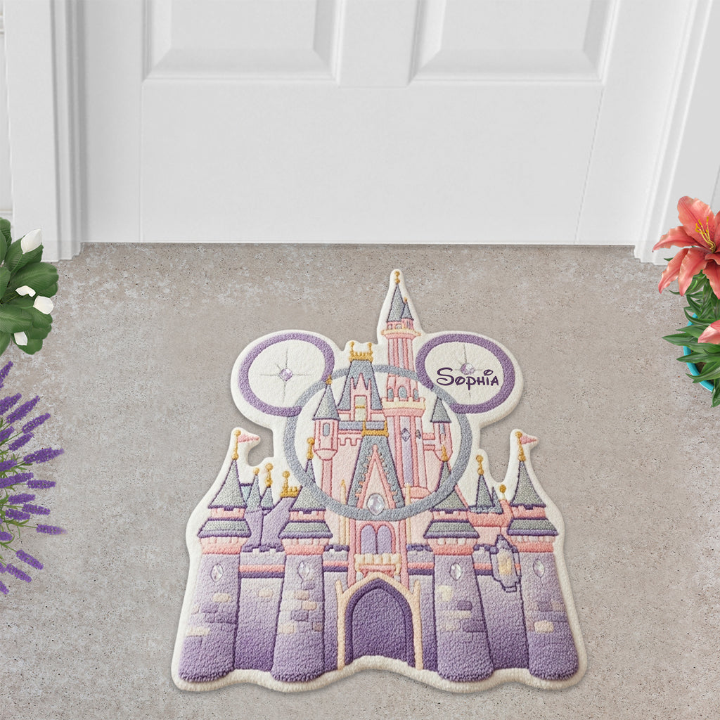 Magical Castle - Personalized Mouse Shaped Doormat/ Rug