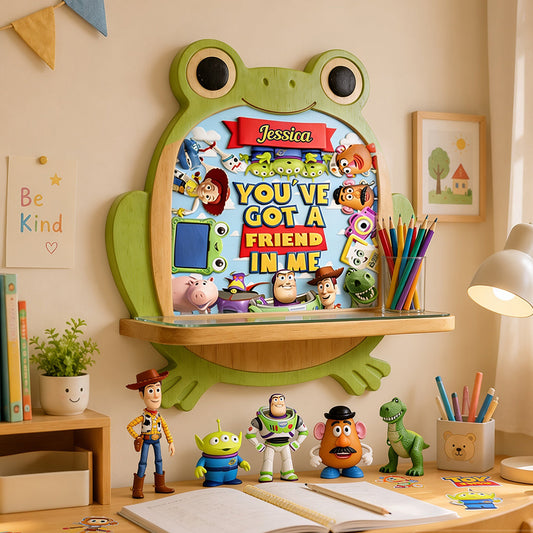 You've Got A Friend In Me - Personalized Movie For Kids Wooden Floating Shelf