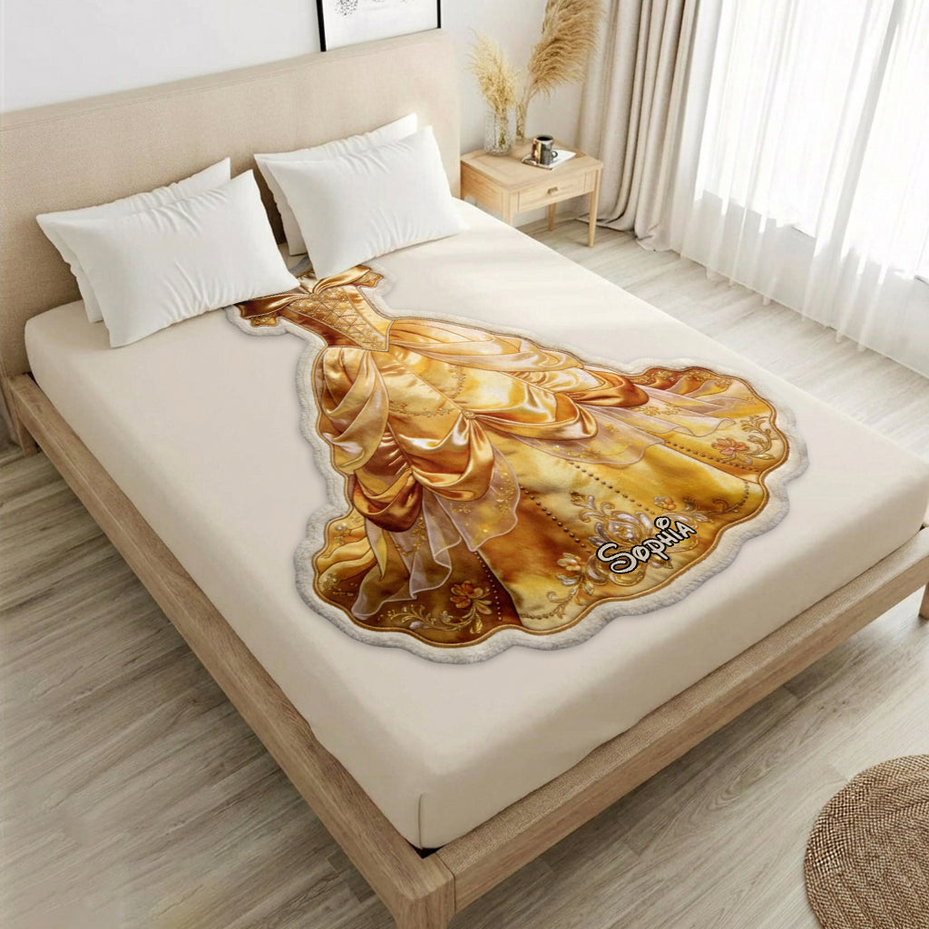 Princess Dream - Personalized Beautiful Princess Shaped Fleece Blanket