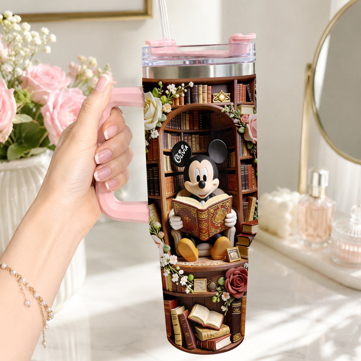 Bookworm - Personalized Book Tumbler With Plush Charm