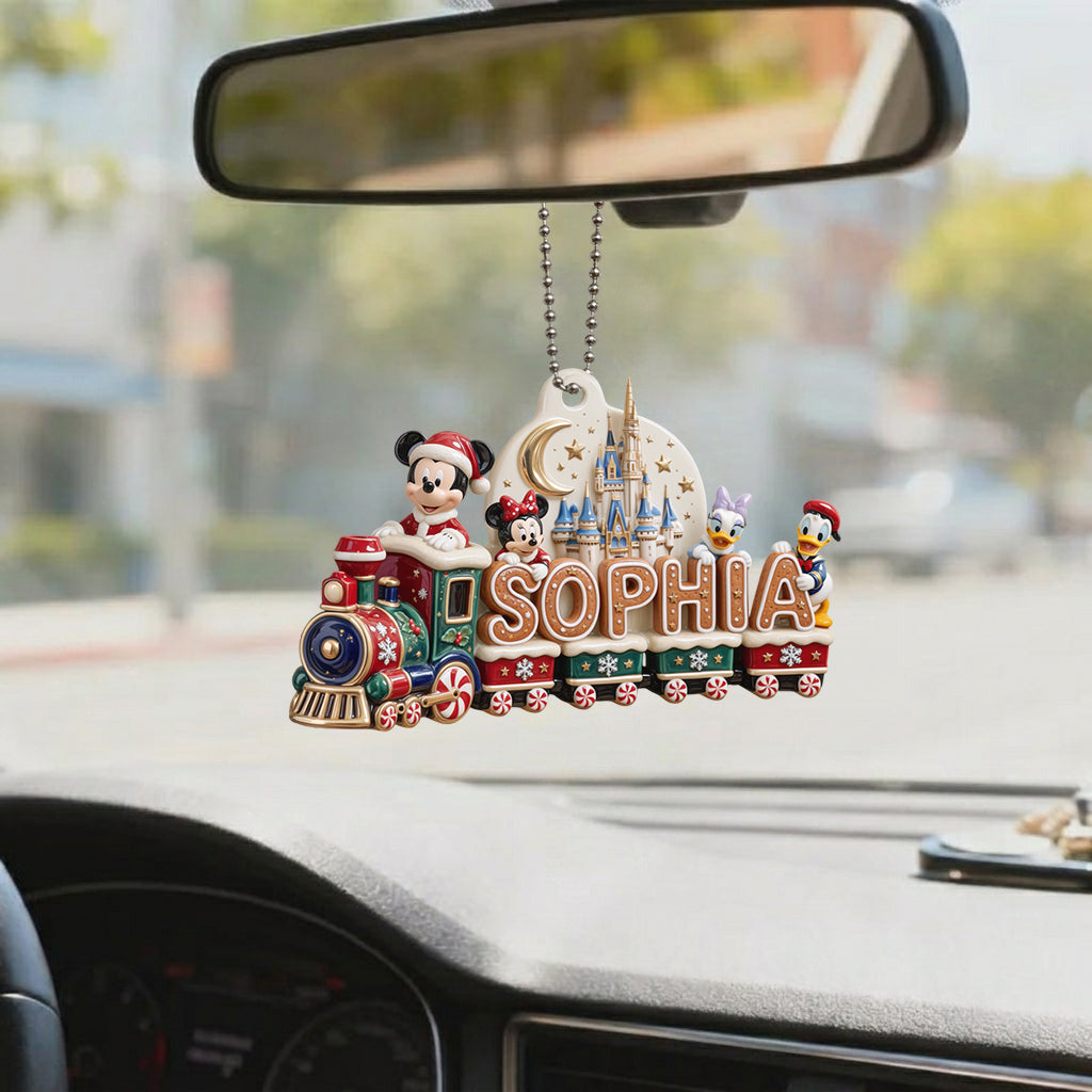 Magical Mouse Ears Name Train Letter - Personalized Mouse Premium 3D Ornament