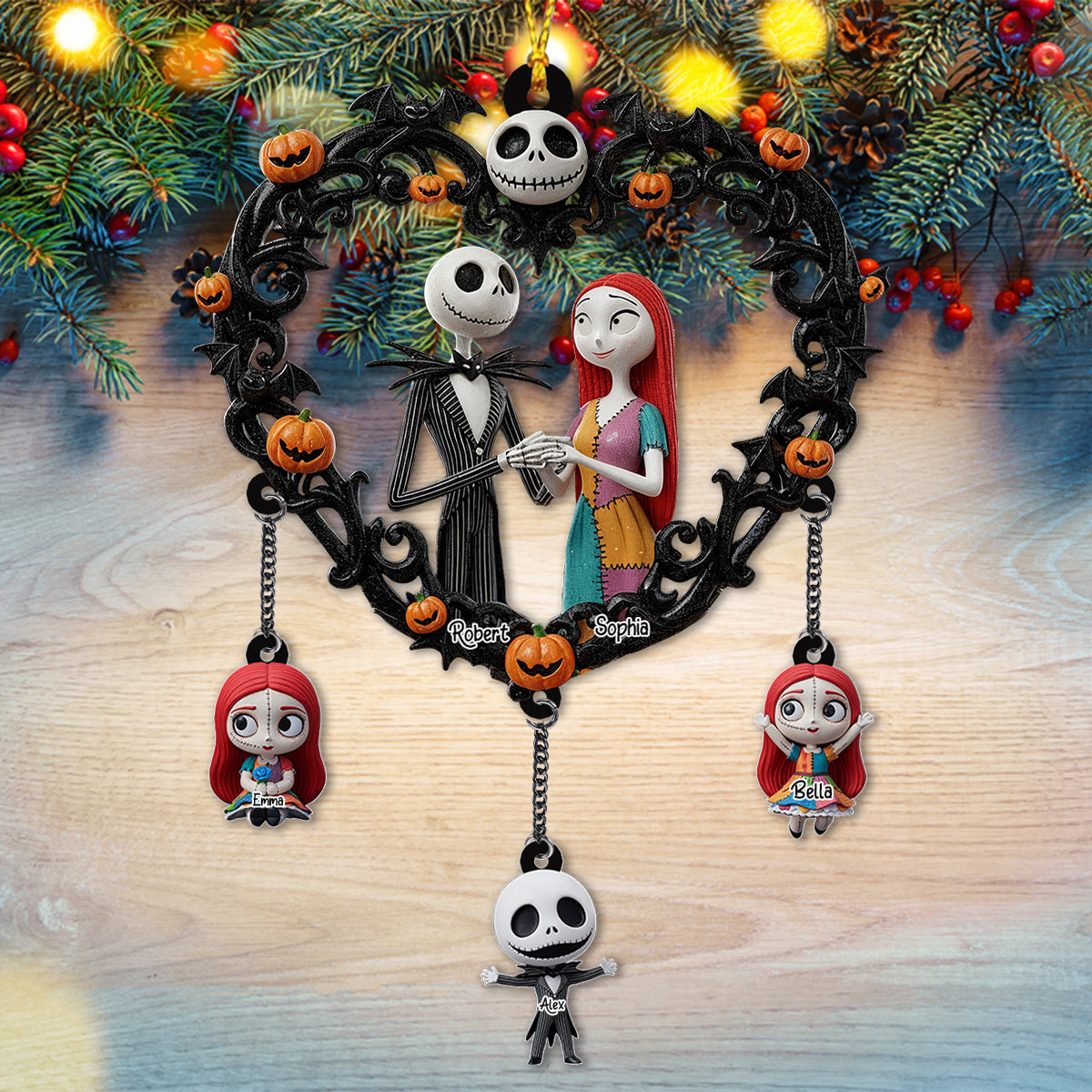The Nightmare Family - Personalized Nightmare Ornament With Charm