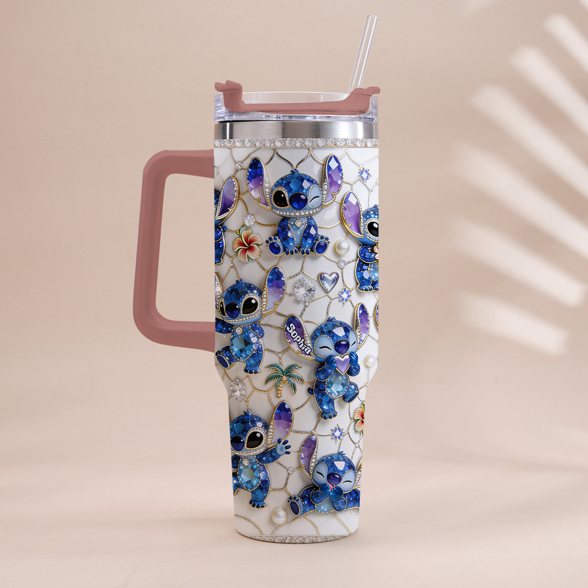 Ohana Means Family - Personalized Ohana Tumbler With Handle