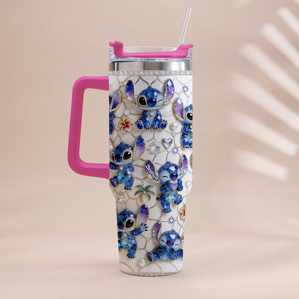 Ohana Means Family - Personalized Ohana Tumbler With Handle