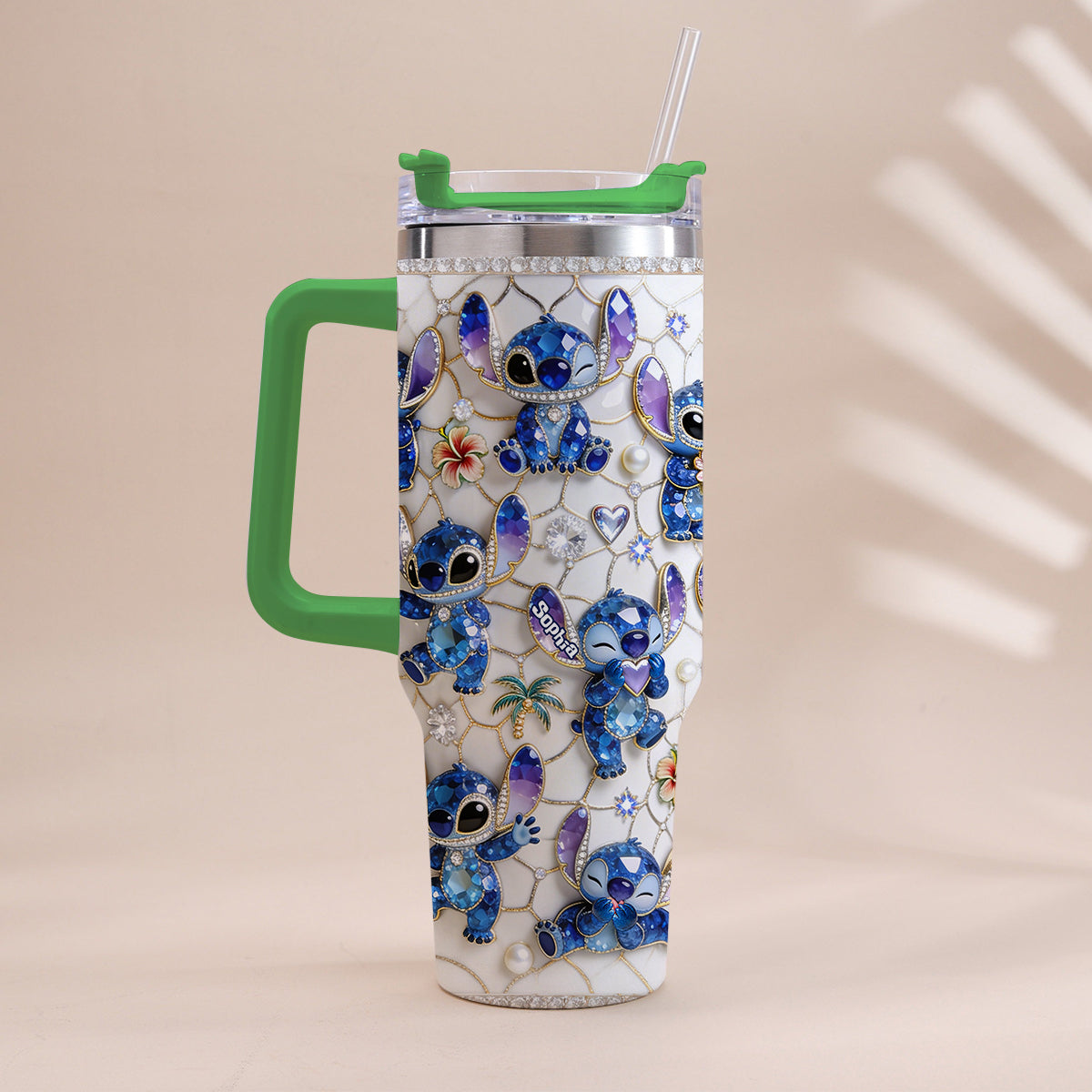 Ohana Means Family - Personalized Ohana Tumbler With Handle