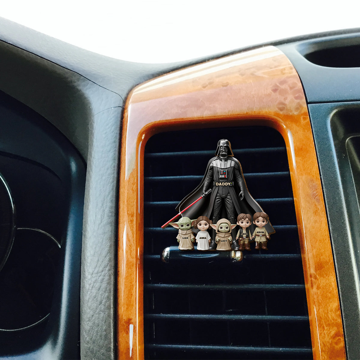 I'm Their Father - Personalized The Force Shaped Car Visor Clip