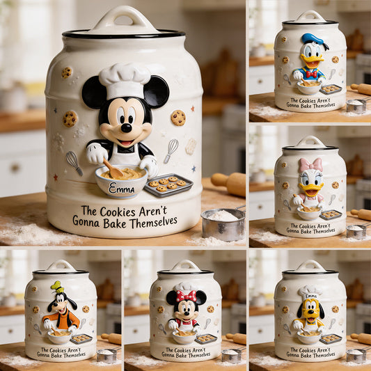 The Cookies Aren’t Gonna Bake Themselves - Personalized Mouse Cookie Jar