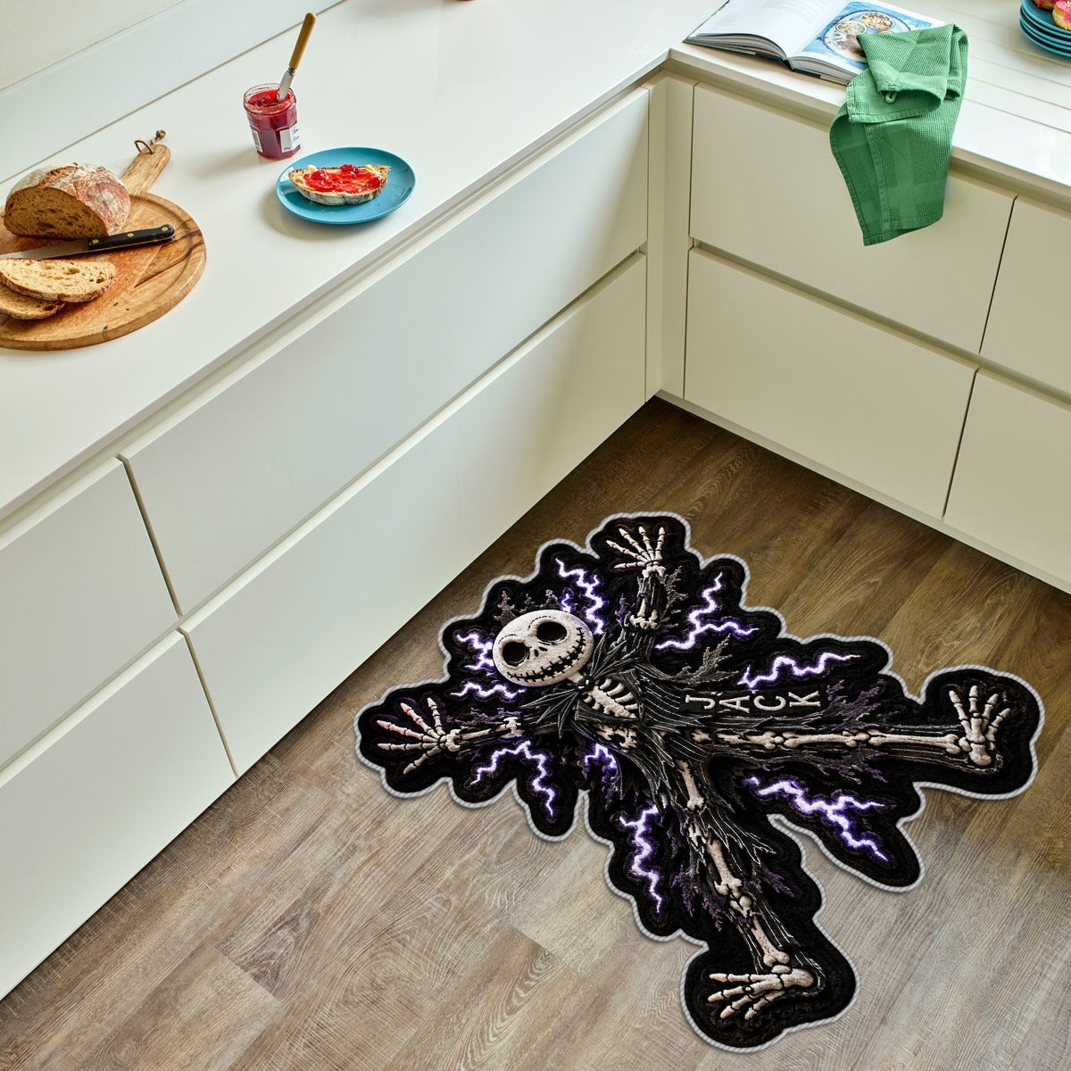 Shocked Skeleton Gentleman - Personalized Nightmare Non-Slip Tufted Rug