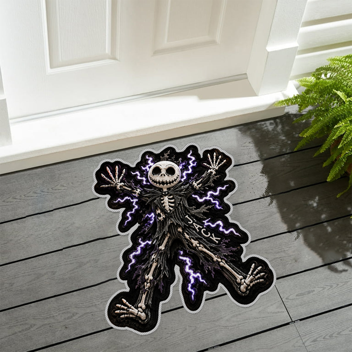 Shocked Skeleton Gentleman - Personalized Nightmare Non-Slip Tufted Rug