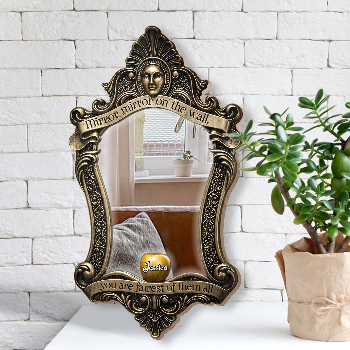 Daily Motivation Mirror, Magical World Lover Gift - Personalized Princess Wall Hanging Mirror