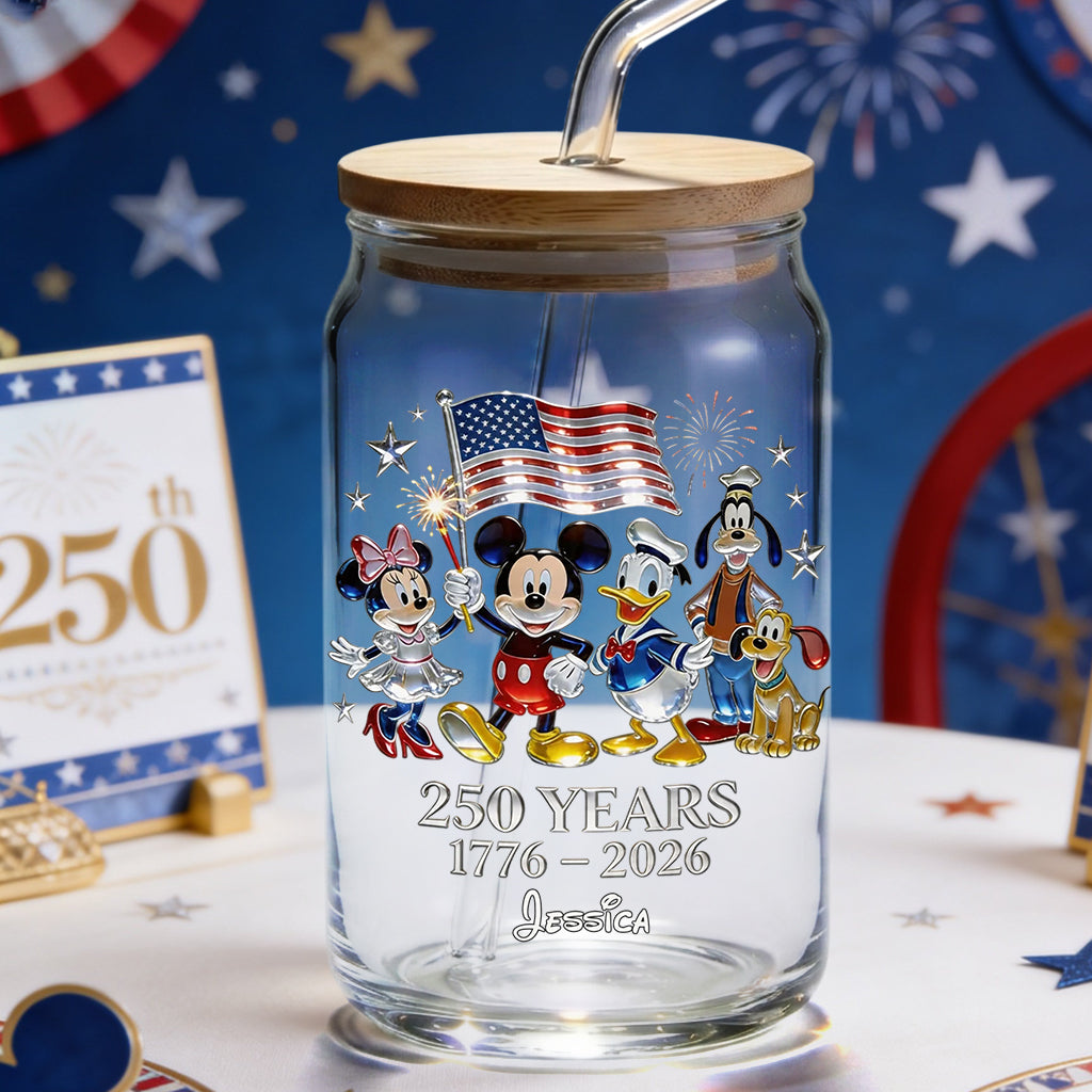 250th Anniversary - Personalized Mouse Can Glass