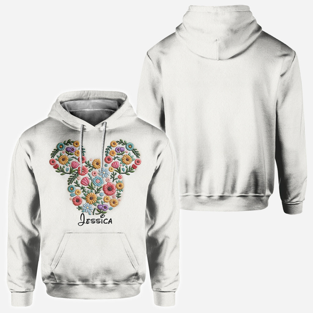 Floral Mouse Ears - Personalized Mouse All Over Shirt
