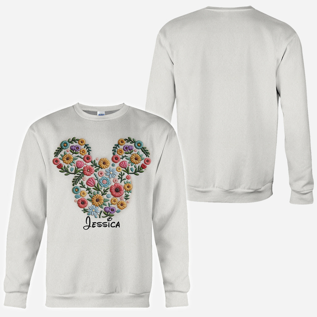 Floral Mouse Ears - Personalized Mouse All Over Shirt