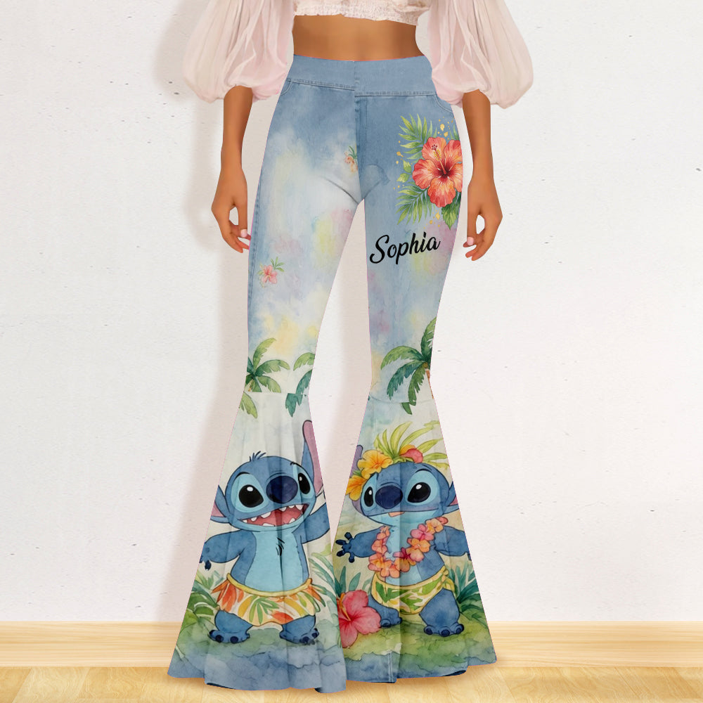 Ohana Means Family - Personalized Ohana Flare Leggings