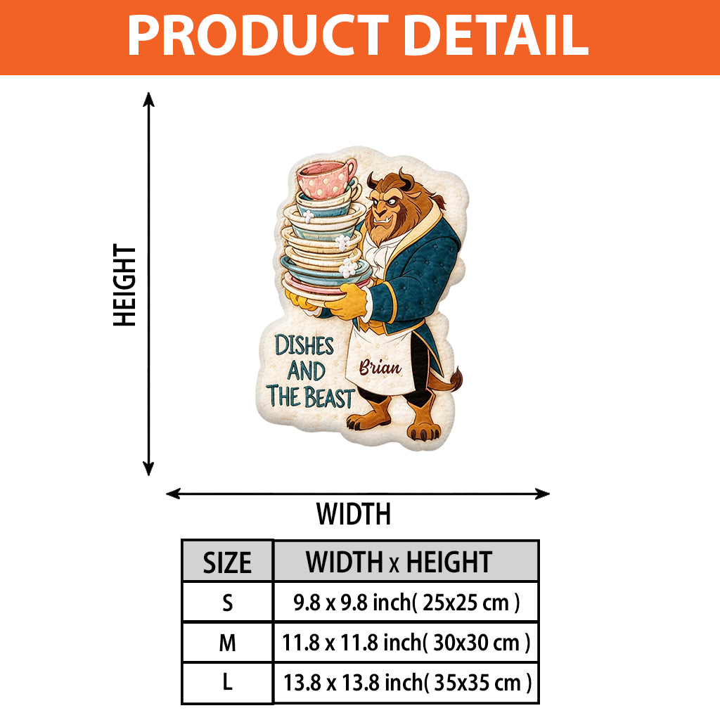 Dishes and The Beast - Personalized Beauty And The Beast Hand Towel
