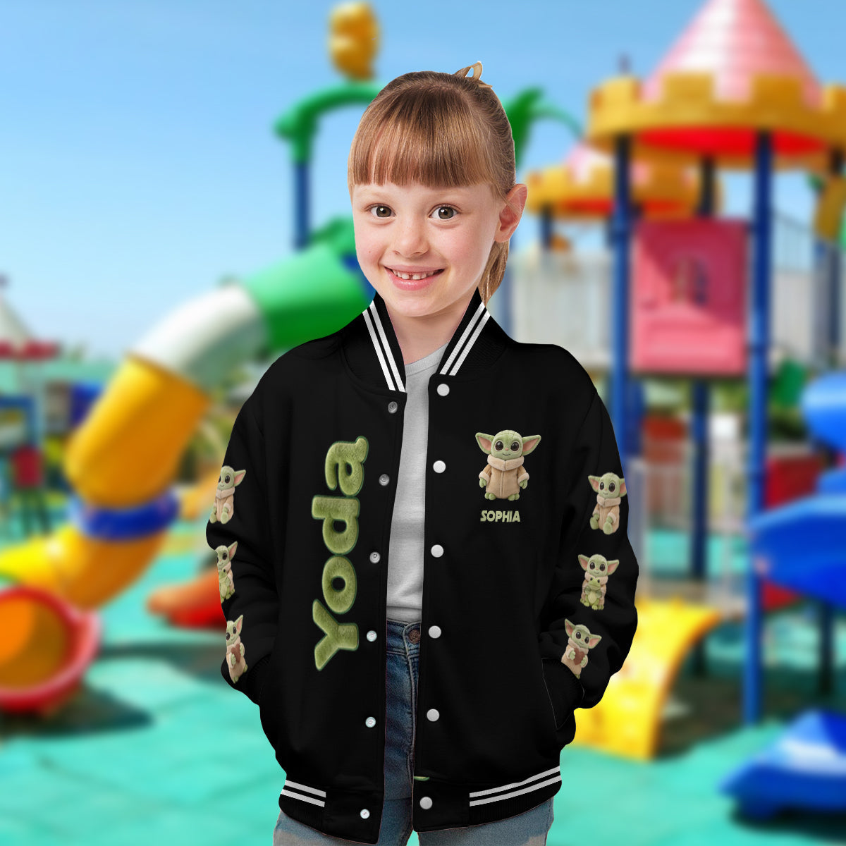 Cute Baby - Personalized The Force Varsity Jacket