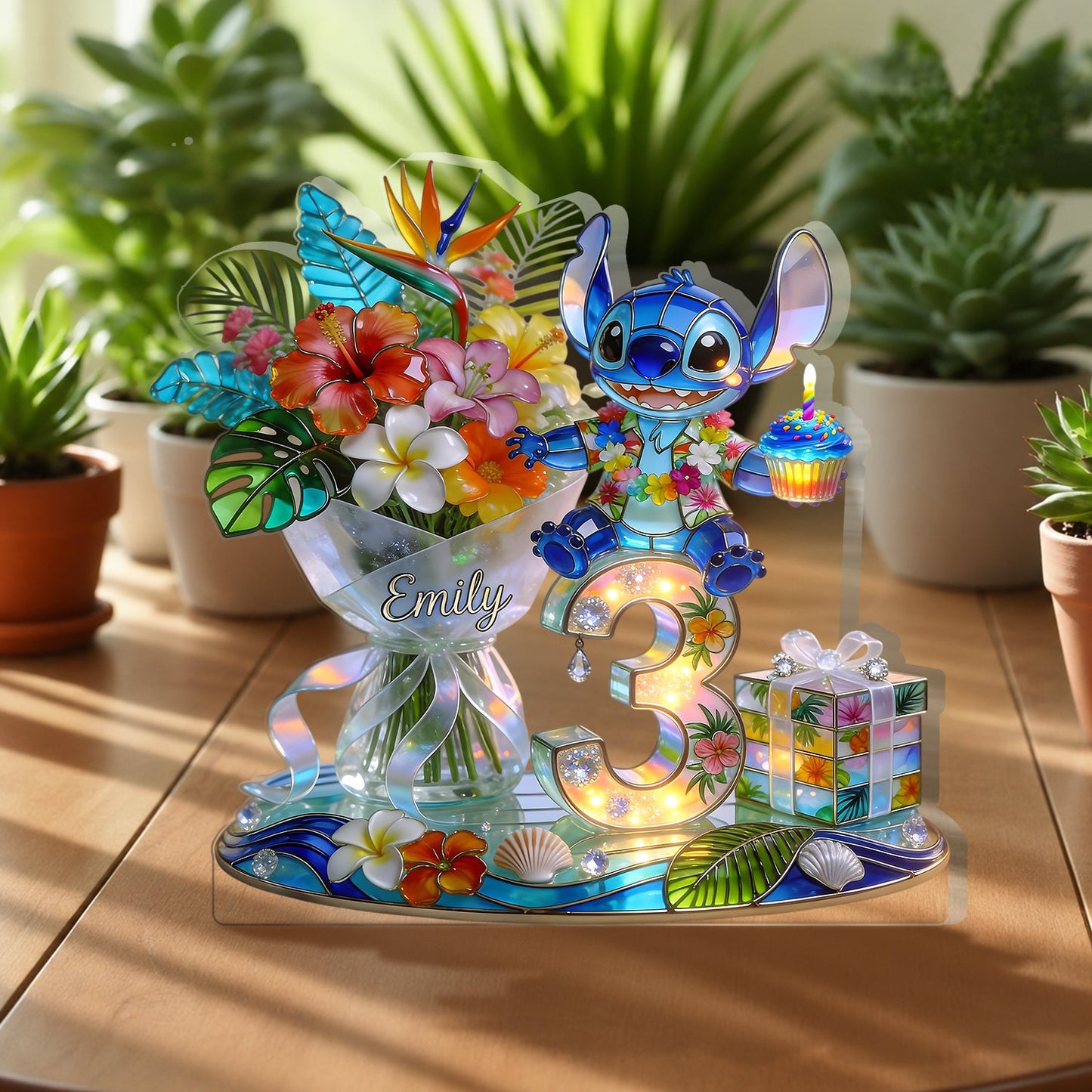 Birthday Gifts - Personalized Ohana 2-Side Printed Acrylic Plaque