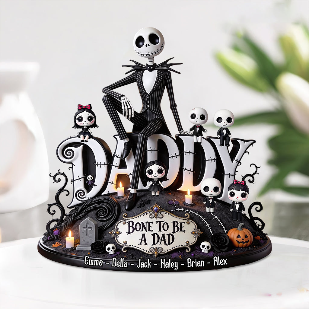 Daddy Gift, Bone To Be A Dad - Personalized Nightmare Custom Shaped Acrylic Plaque