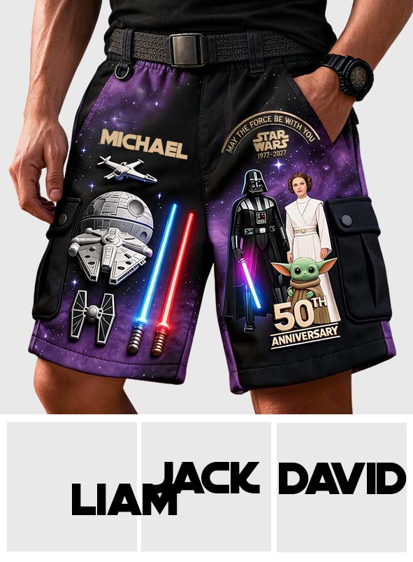May The Force Be With You - Personalized The Force Cargo Shorts With Belt