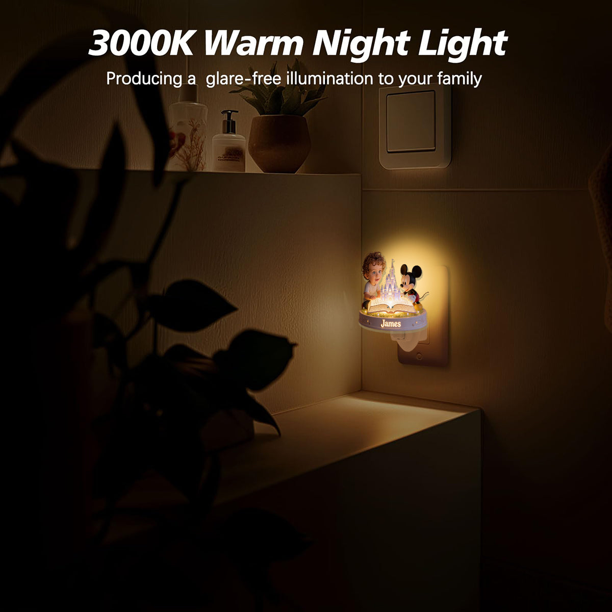 Custom Any Photo - Personalized Dream Trip Acrylic Plug-In Night Light