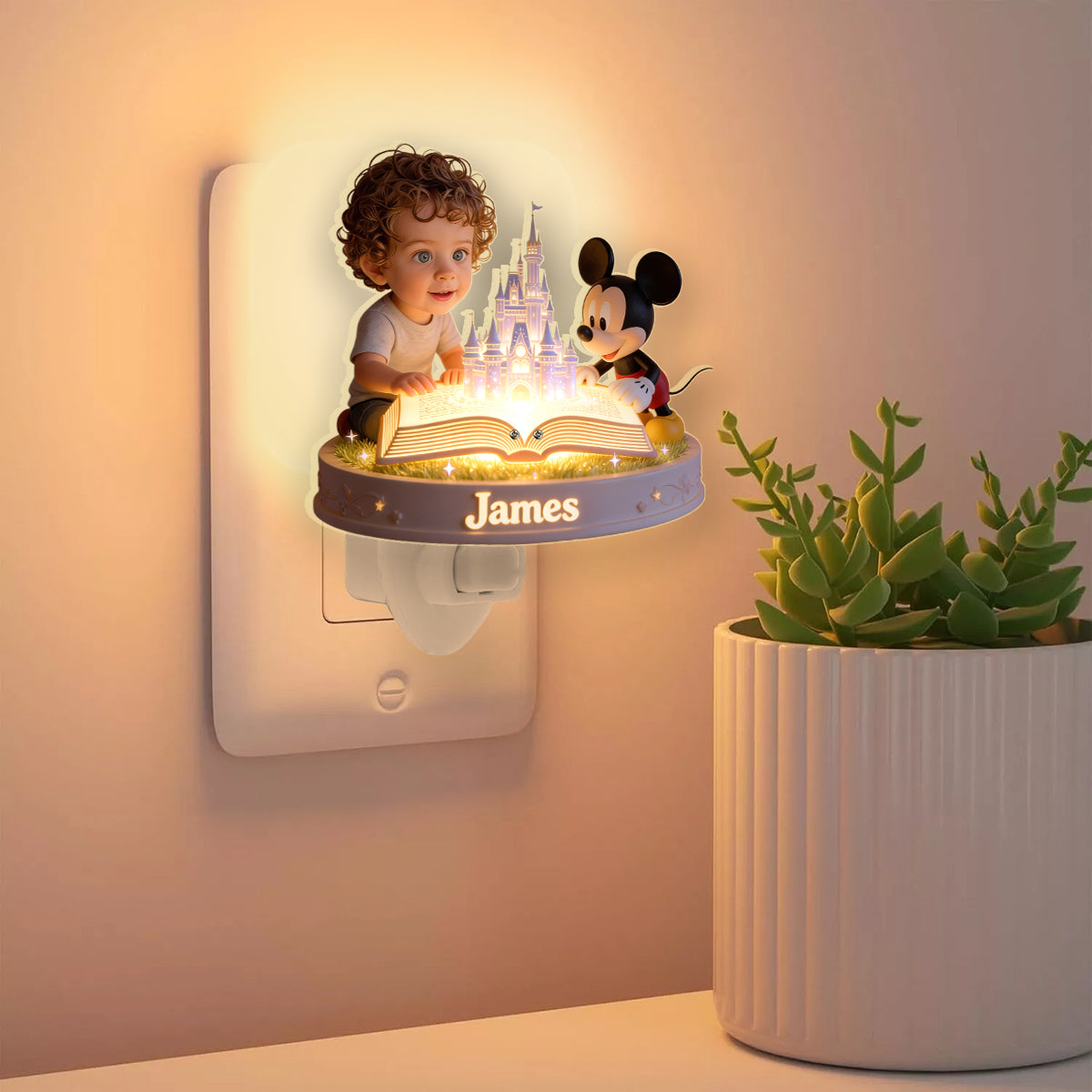 Custom Any Photo - Personalized Dream Trip Acrylic Plug-In Night Light