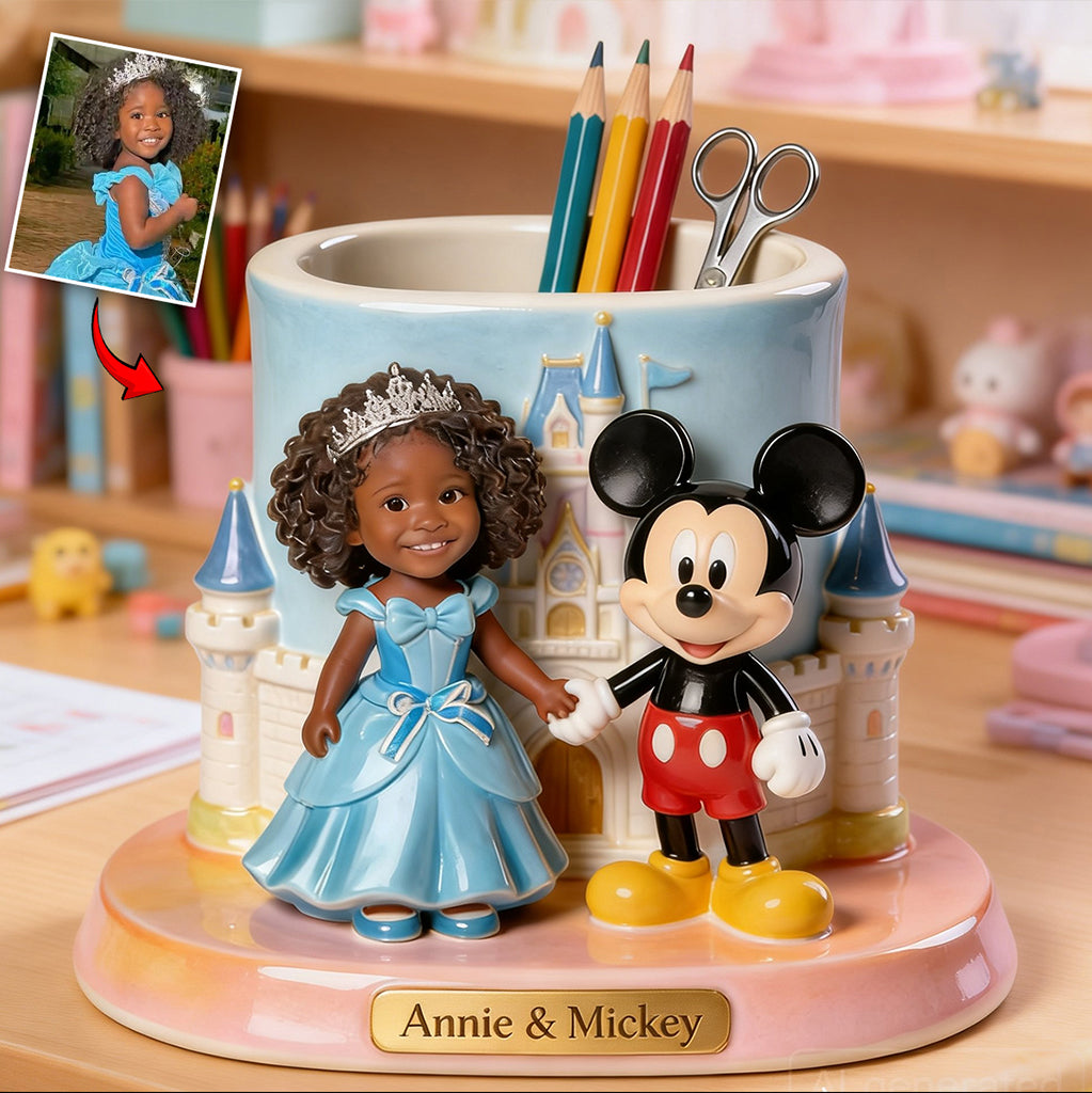 Castle Buddy Pen Holder - Personalized Mouse Acrylic Pot