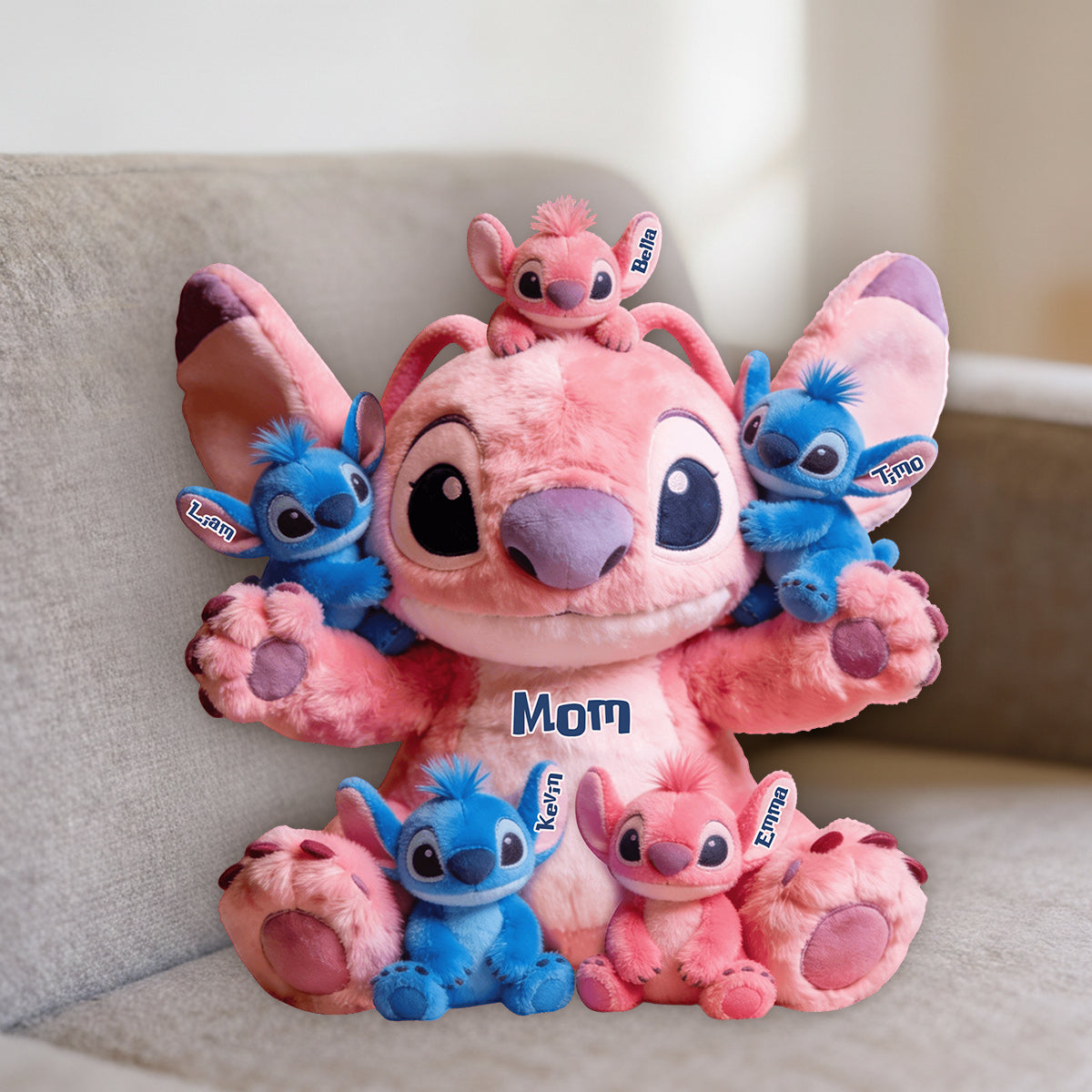 Ohana Means Family - Gift For Mom - Personalized Ohana Premium Faux Fur Pillow