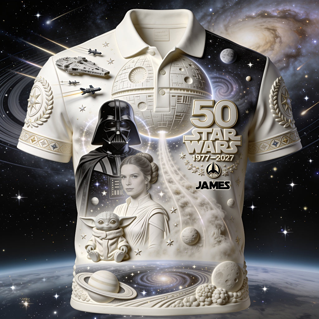 Dark Side 50th Anniversary - Personalized The Force Polo Shirt