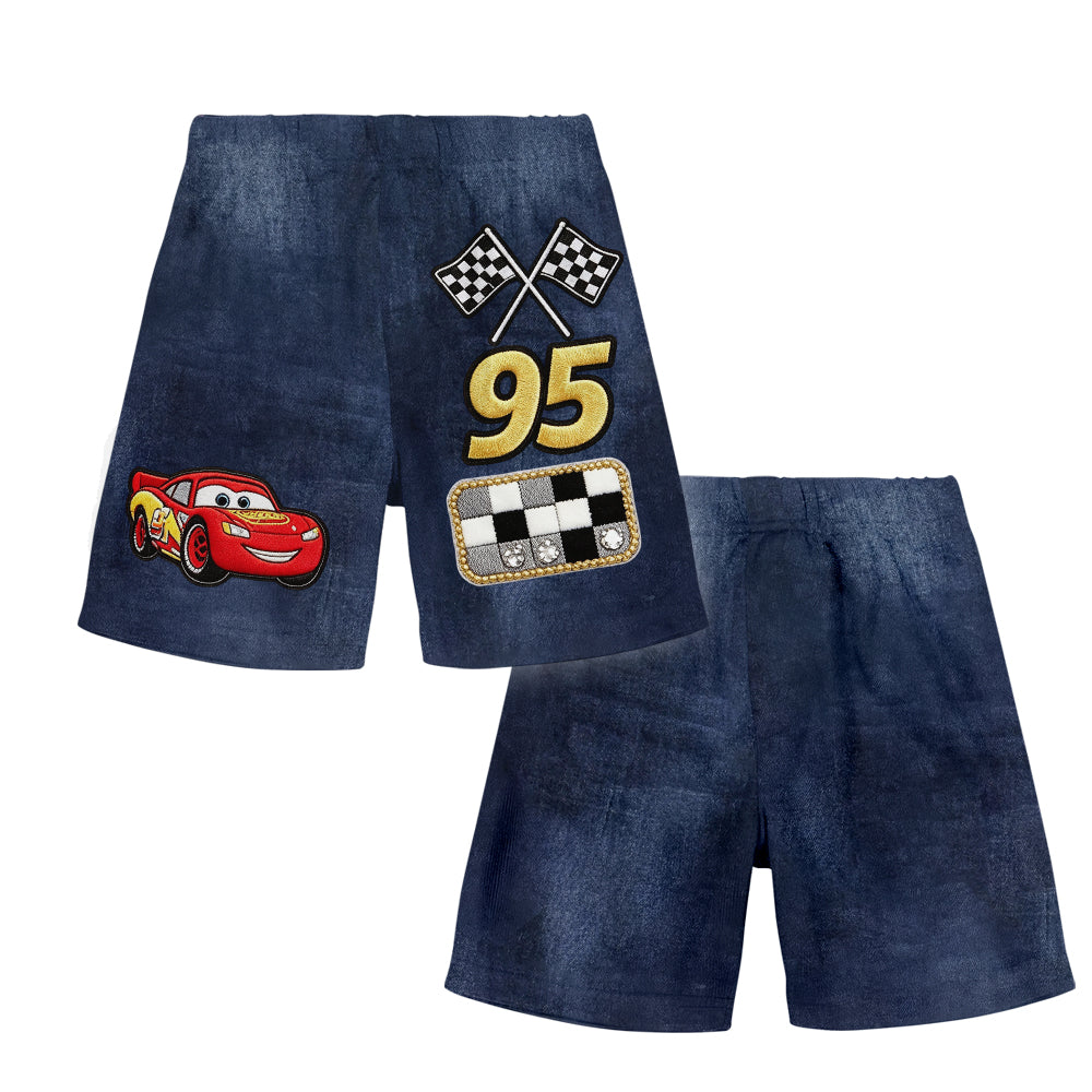 Little Racer Summer Adventure - Personalized Racing Lover Kid T-shirt & Shorts
