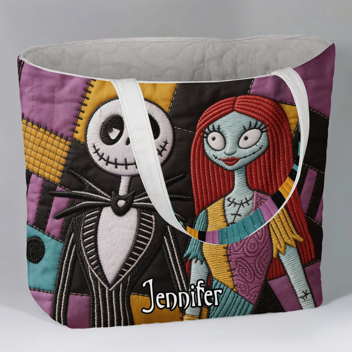 Nightmare Couple - Personalized Nightmare Quilted Tote Bag