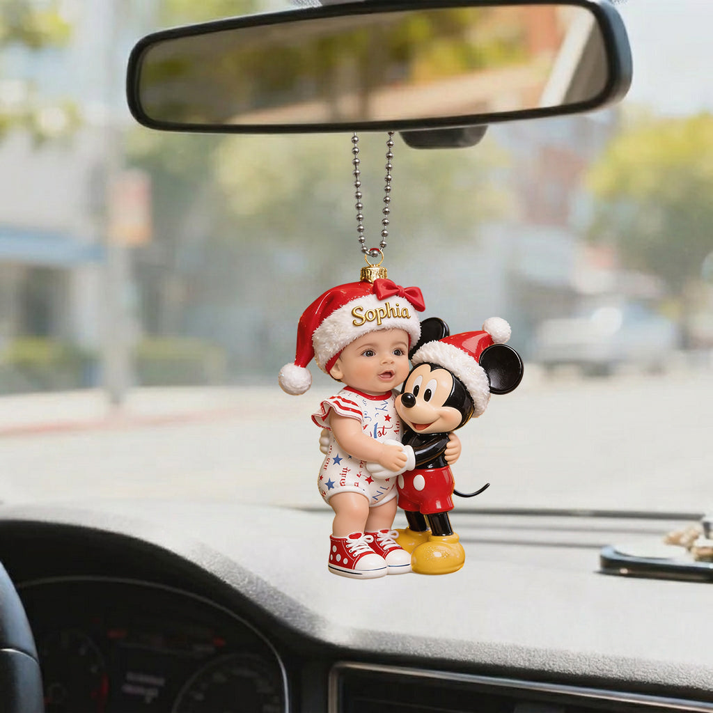 Merry Christmas - Personalized Mouse Premium 3D Ornament