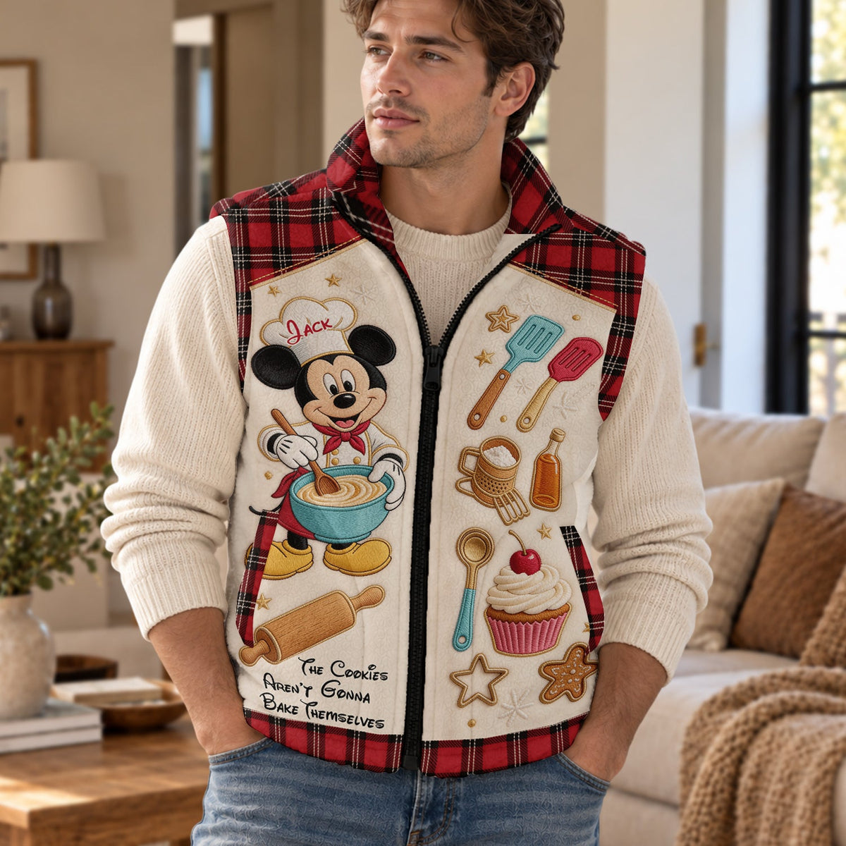 Love Baking - Personalized Baking Flannel Fleece Vest