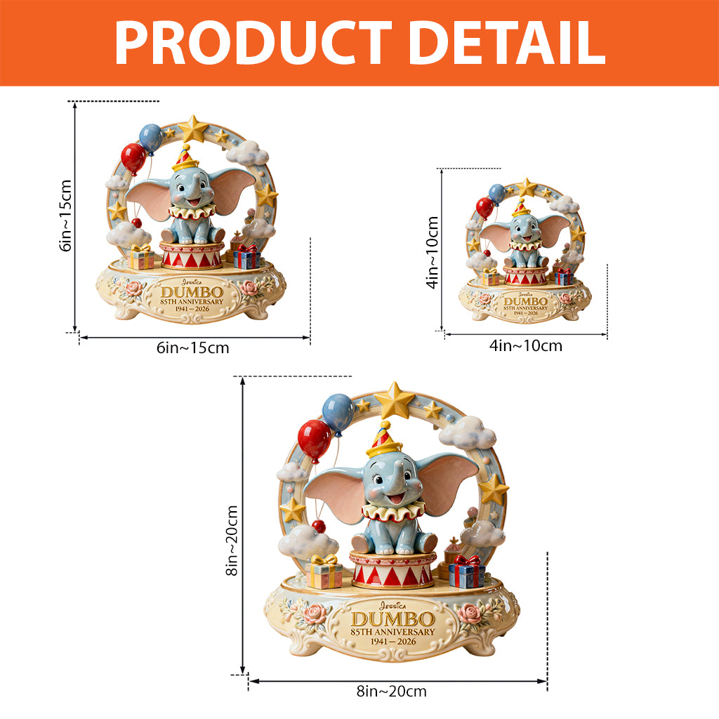Flying Elephant 85th Anniversary - Personalized Baby Elephant Custom Shaped Acrylic Plaque