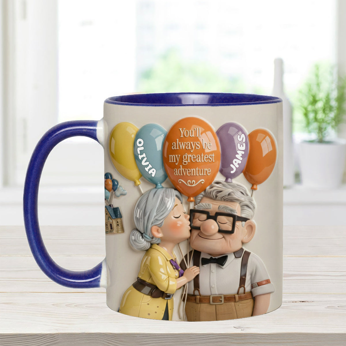 You'll Always Be My Greatest Adventure - Personalized Couple Up Set Accent Mug with Acrylic Stirrers
