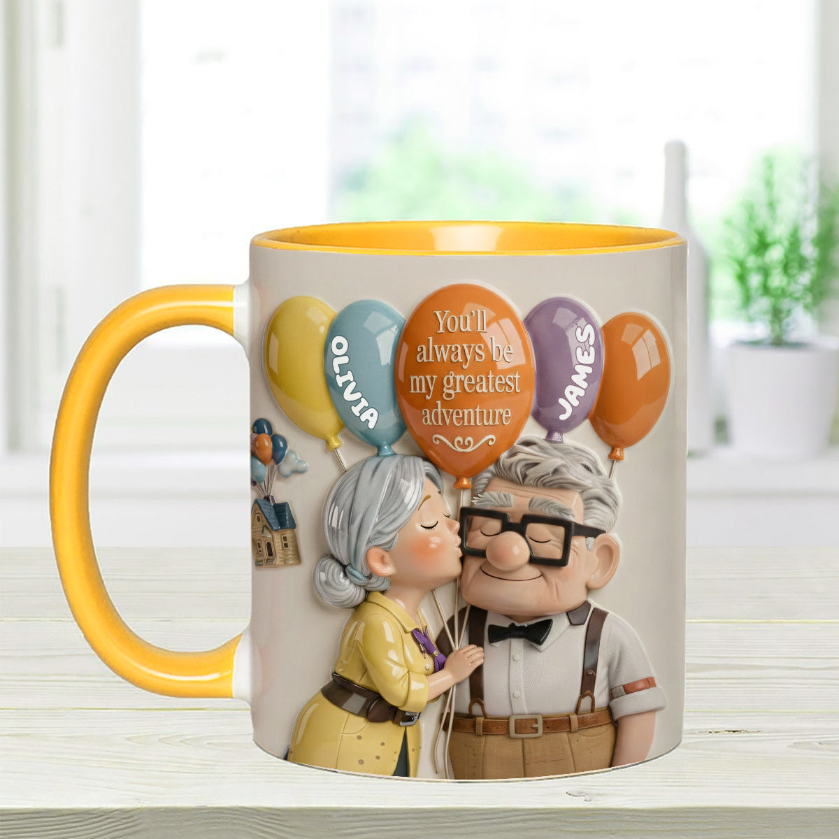 You'll Always Be My Greatest Adventure - Personalized Couple Up Set Accent Mug with Acrylic Stirrers