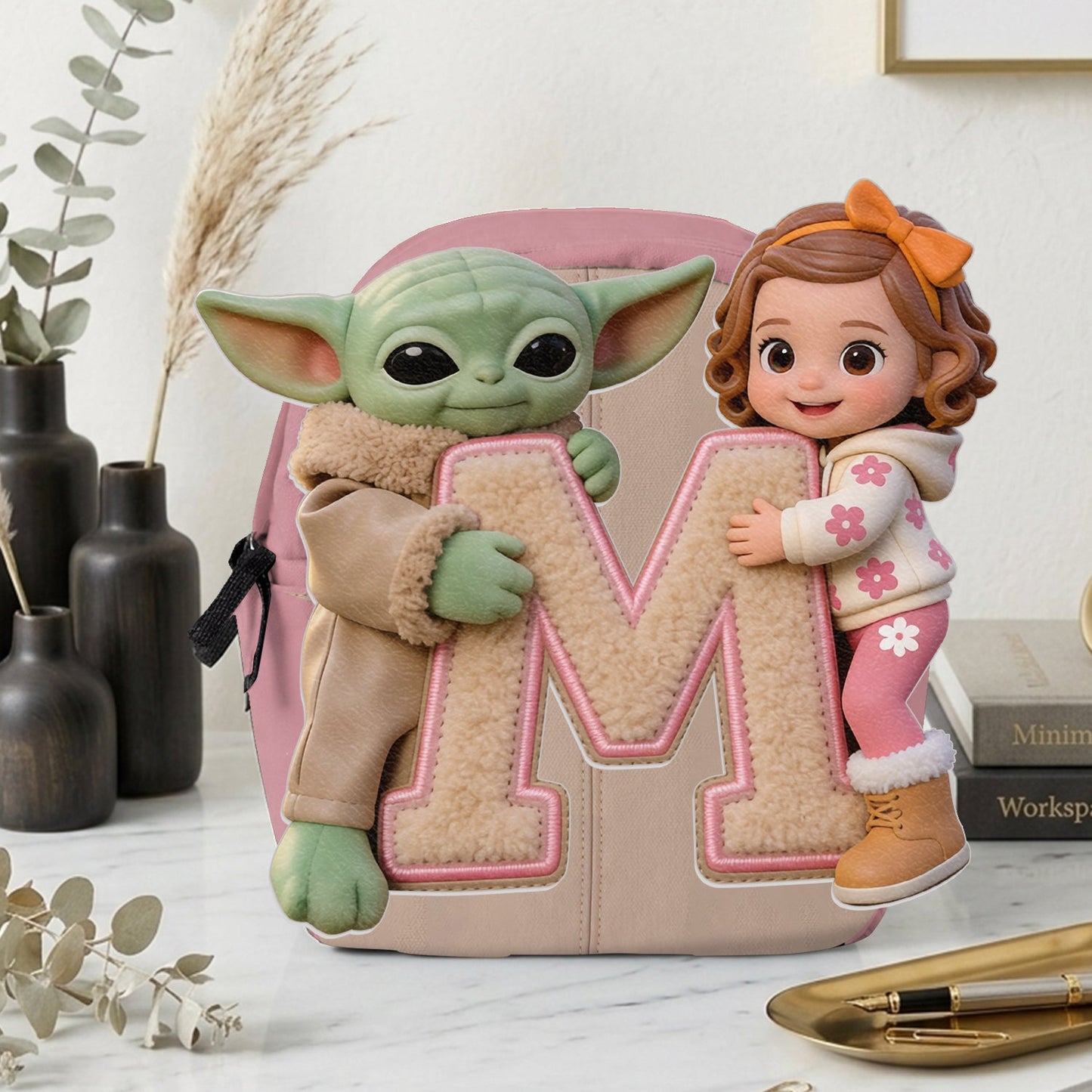Best Friends - Personalized The Force Changeable Leather Patch Backpack