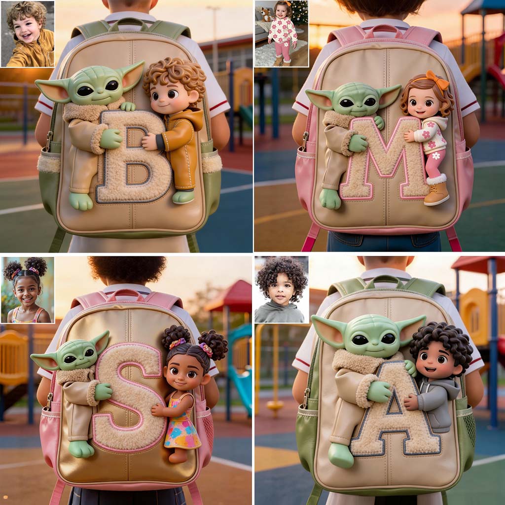 Best Friends - Personalized The Force Changeable Leather Patch Backpack