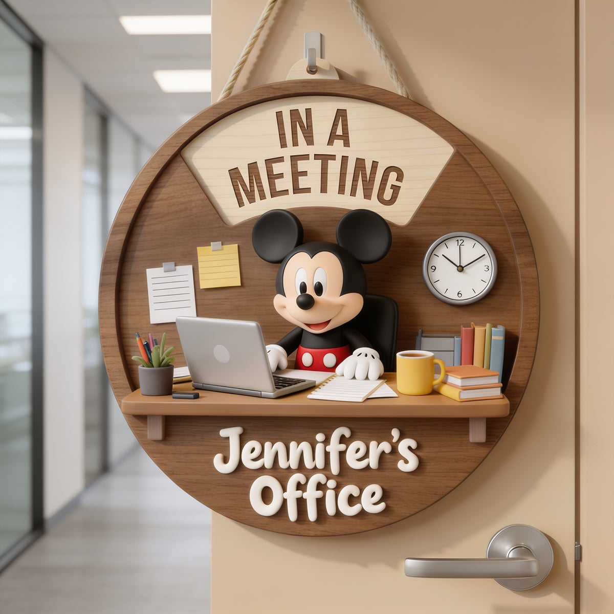 Magical Office - Personalized Mouse Spinner Sign Custom Shape
