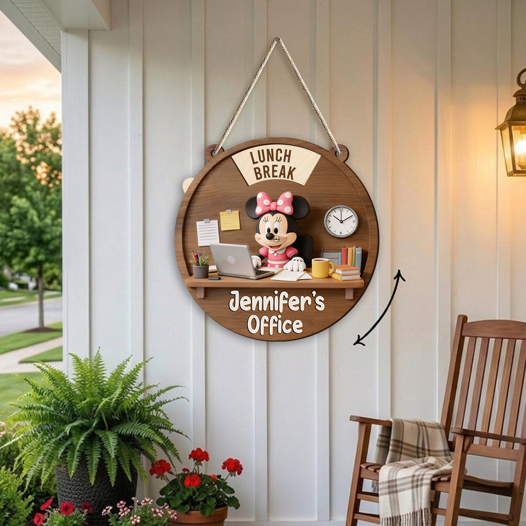 Magical Office - Personalized Mouse Spinner Sign Custom Shape