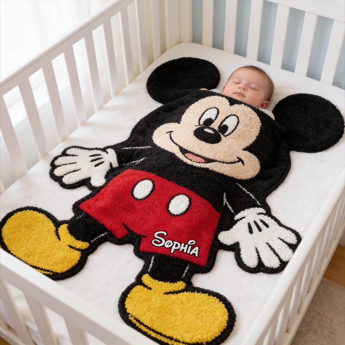 Mouse's Hug - Personalized Mouse Shaped Fleece Blanket